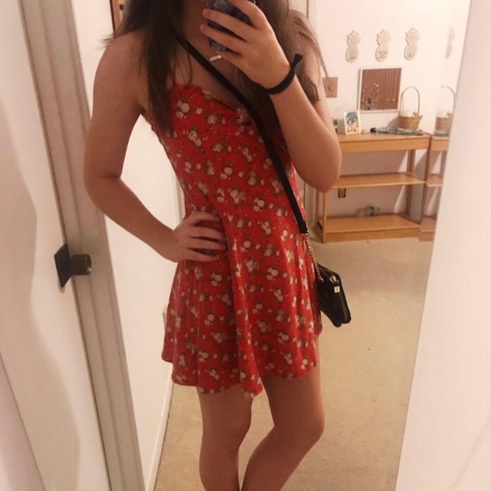 Forever 21 Floral Skater Dress Fit and Flare